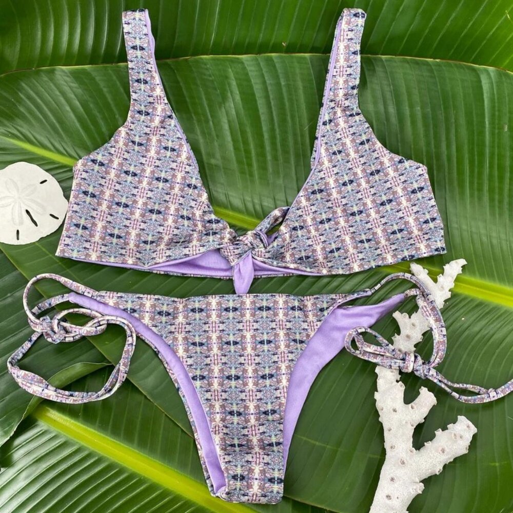 Archer Fox Tropical Melon Bikini Top & Bottom Set